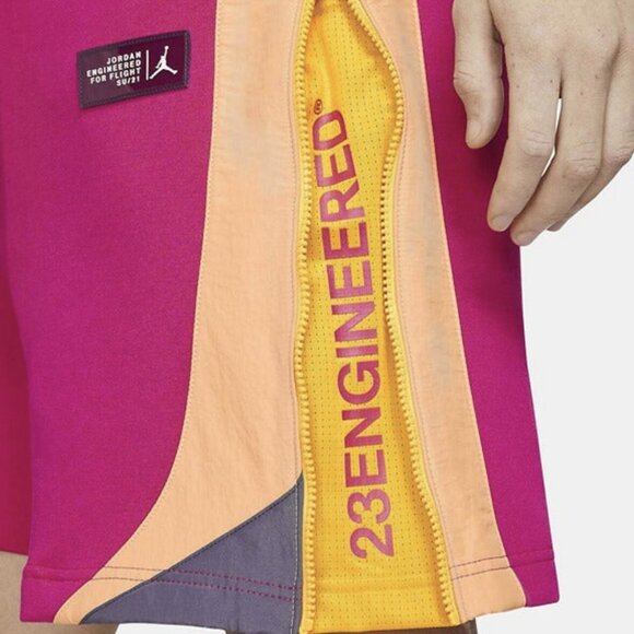 Jordan Fleece Shorts 23 Size Medium Engineered Fireberry Pink Mens - Picture 9 of 9